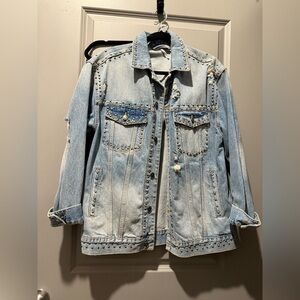 Free People Studded Denim Jacket